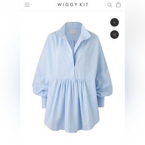 Wiggy Kit TOPPER SHIRT (BLUE SEERSUCKER) - SZ M
